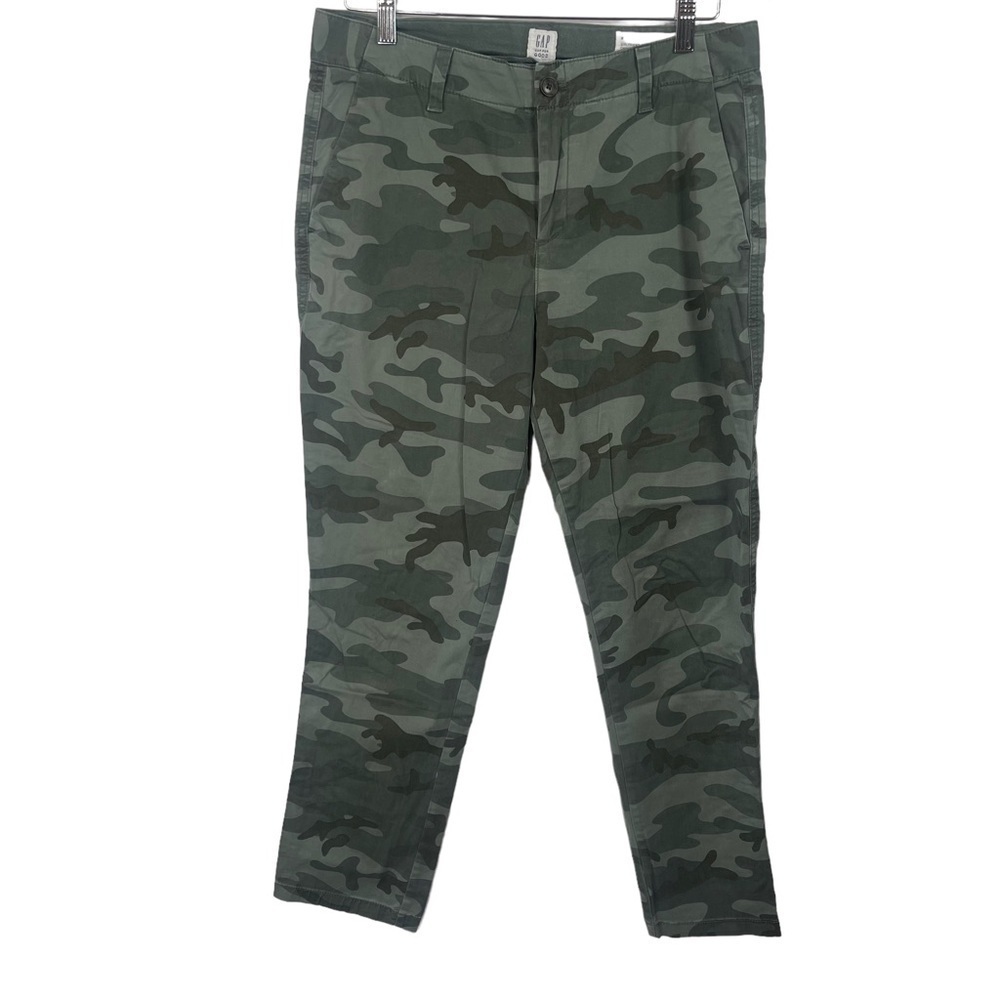 GAP Camouflage Cotton Blend GirlFriend Khakis Chinos Pants Size 8
